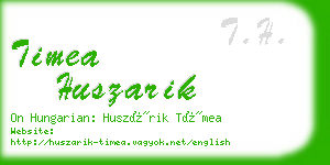 timea huszarik business card